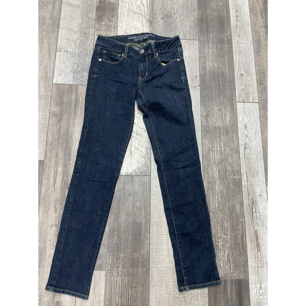 AMERICAN EAGLE Skinny Jeans Super Stretch Blue Trendy Denim Women's Size 4